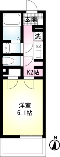 リモーネⅧ(1K/1階)の間取り写真