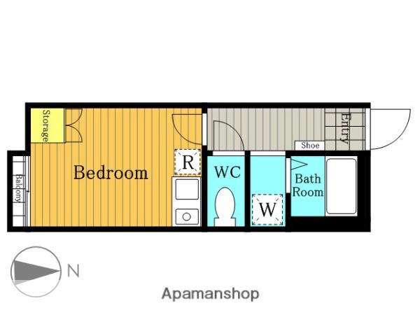 TY七里(ワンルーム/1階)の間取り写真
