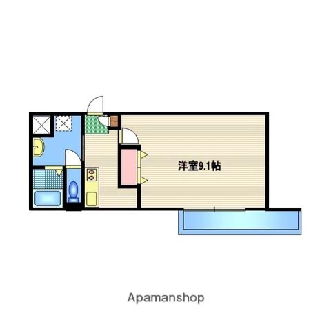 カメリア本町(1K/3階)の間取り写真