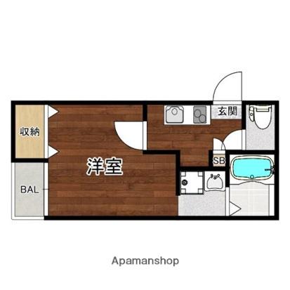 エスペランツァ(1K/1階)の間取り写真