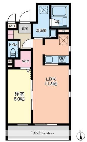 マイエス櫛引(1LDK/1階)の間取り写真