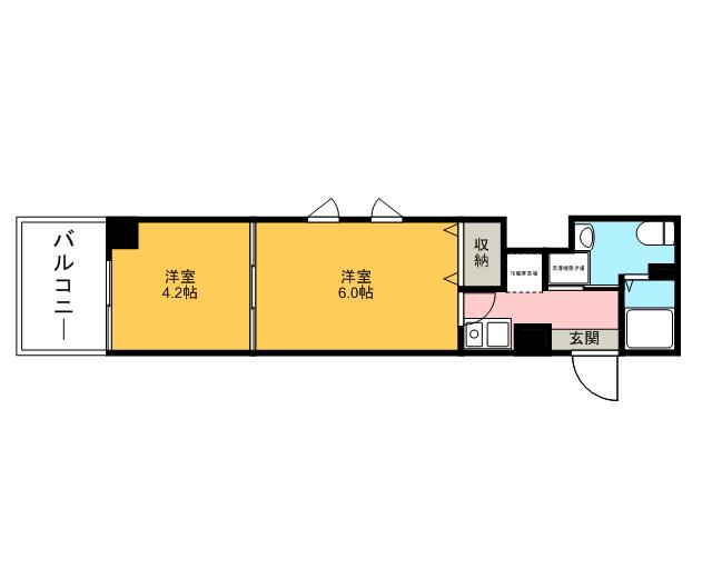 アクシーズタワー大門町(1K/3階)の間取り写真