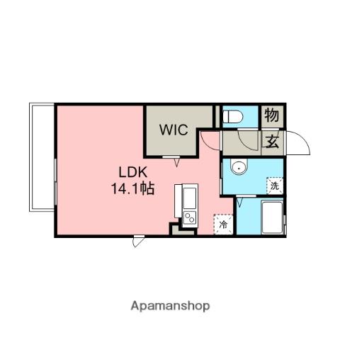 グランコート(ワンルーム/2階)の間取り写真