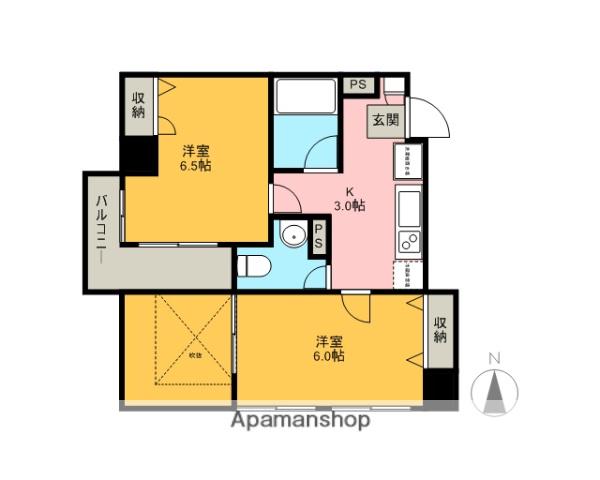 AXIS下町 8階階 間取り