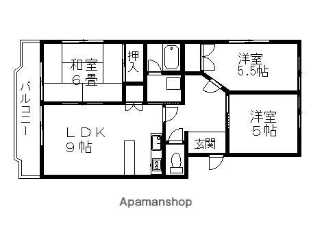 グランデージ大宮(3LDK/4階)の間取り写真