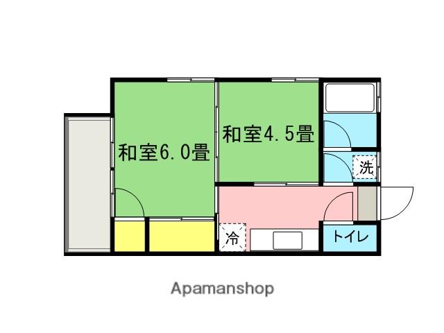 かわい荘(2K/2階)の間取り写真