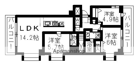THEパームス浦和岸町 5階階 間取り