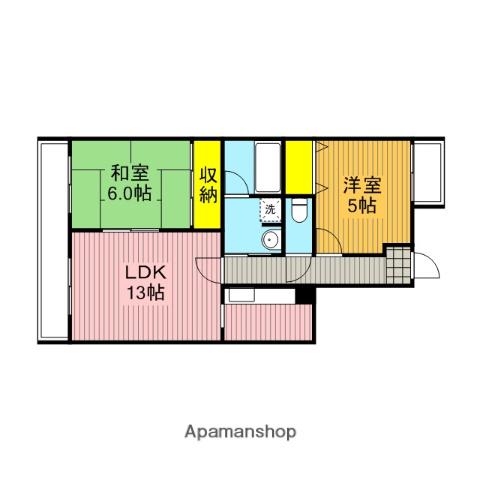 グリーンシティー五番館 6階階 間取り