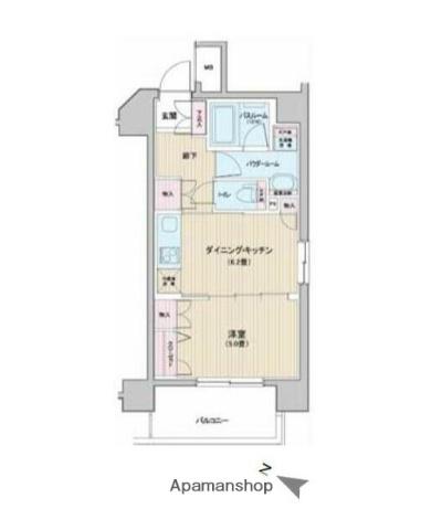 日神デュオステージ北浦和(1DK/4階)の間取り写真