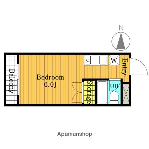 ジョイフル浦和(ワンルーム/1階)の間取り写真