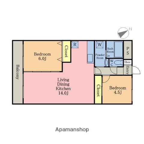 パレ東浦和 1階階 間取り