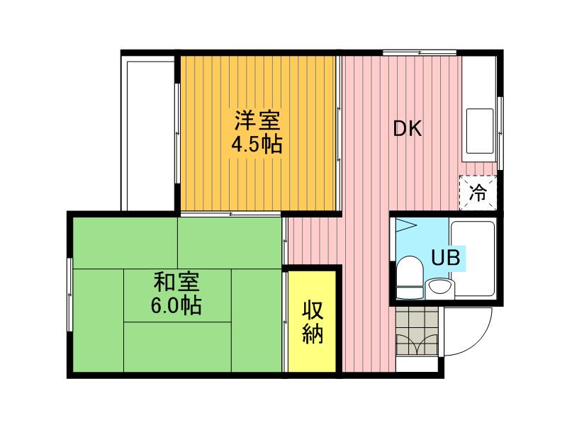 Mコーポ浦和(2DK/3階)の間取り写真