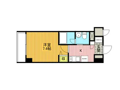 アクシーズタワー浦和岸町Ⅱ(1K/5階)の間取り写真