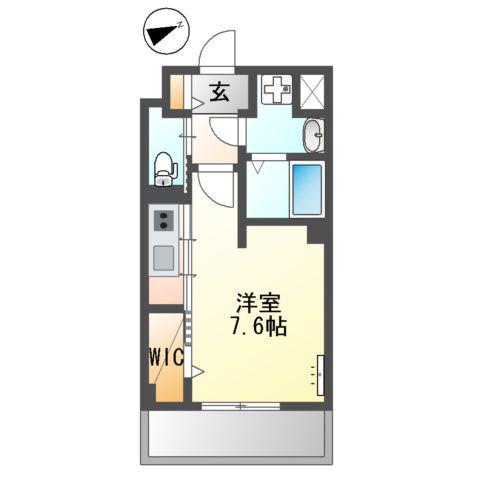 ティアレ(ワンルーム/3階)の間取り写真