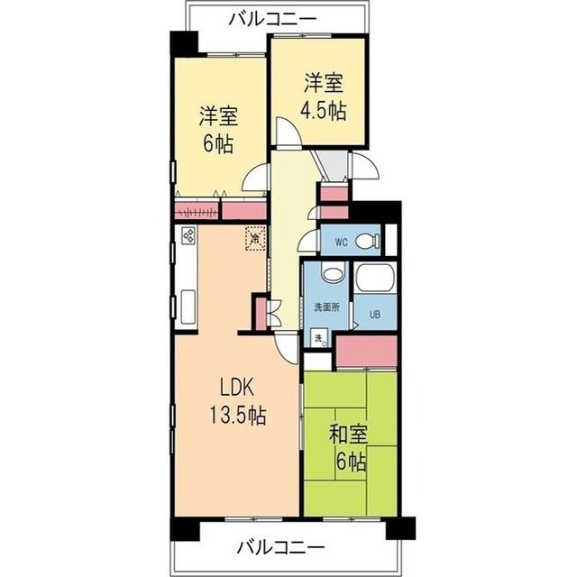 PARCO VISTA(3LDK/2階)の間取り写真