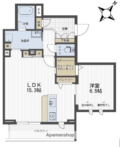 ル・ソレイユ・ルヴァン(1LDK/2階)の間取り写真