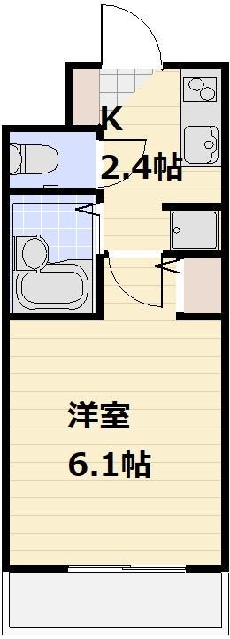 GRACE GARDEN(1K/1階)の間取り写真