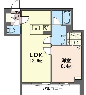 フォレナ東浦和(1LDK/2階)の間取り写真