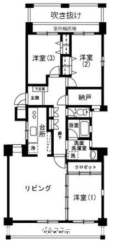 KENEDIX浦和元町(3LDK/1階)の間取り写真