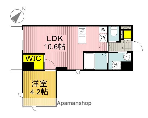 アクシーズグランデ浦和東仲町N(1LDK/9階)の間取り写真