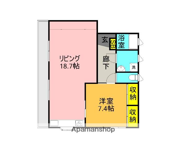 京浜東北・根岸線 浦和駅 徒歩26分 2階建 築23年(1LDK)の間取り写真