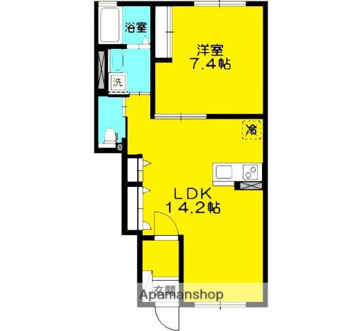 ハイムS・K(1LDK/1階)の間取り写真