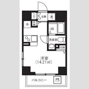 ステラコート北浦和(ワンルーム/3階)の間取り写真
