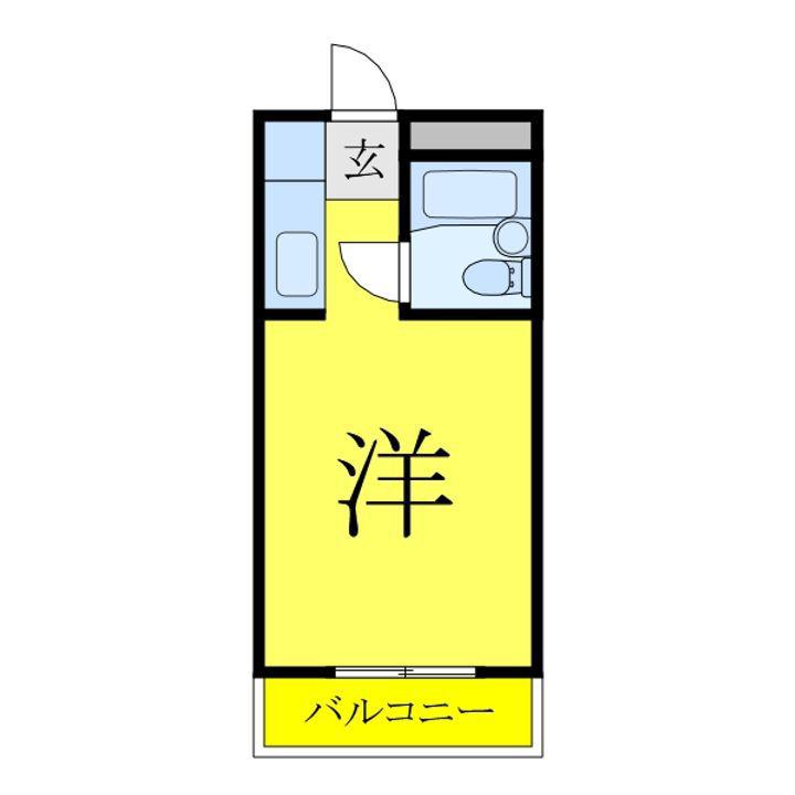 パール925(ワンルーム/1階)の間取り写真