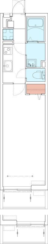 リブリ・アルフィスタ(1K/2階)の間取り写真