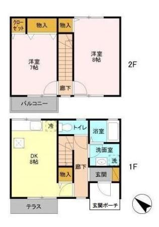 グランメゾン(2DK)の間取り写真