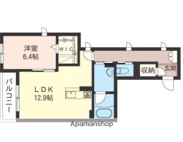 アズール 常盤の杜(1LDK/3階)の間取り写真