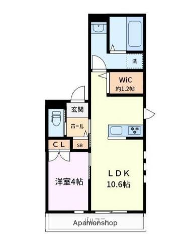 サンヴェルデ浦和Ⅱ(1LDK/3階)の間取り写真