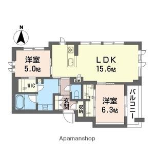 桜ヒルズ(2LDK/2階)の間取り写真