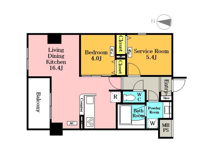 フィルージュ浦和常盤(1SLDK/3階)の間取り写真