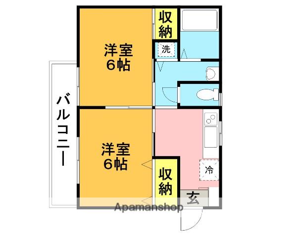 メゾン・ド・ベルデ常盤(2K/3階)の間取り写真