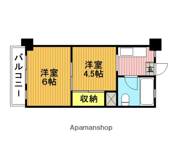 岸町八番館 3階階 間取り