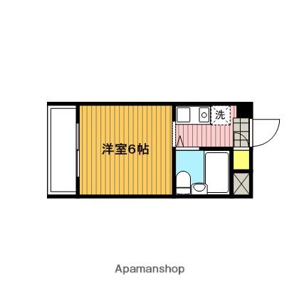 東浦和シティハイツ(1K/2階)の間取り写真