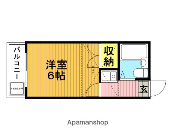 サニーフラット浦和(1K/2階)の間取り写真