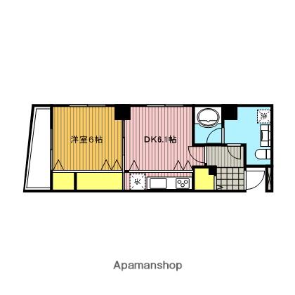 アルファスイート浦和本太フレスト(1DK/7階)の間取り写真