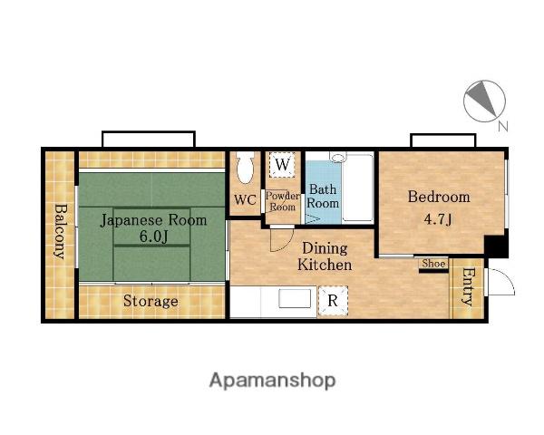 ベクエーム戸田(2DK/2階)の間取り写真