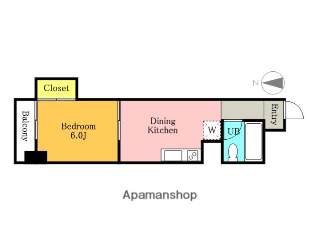 マンション戸田橋(1DK/4階)の間取り写真