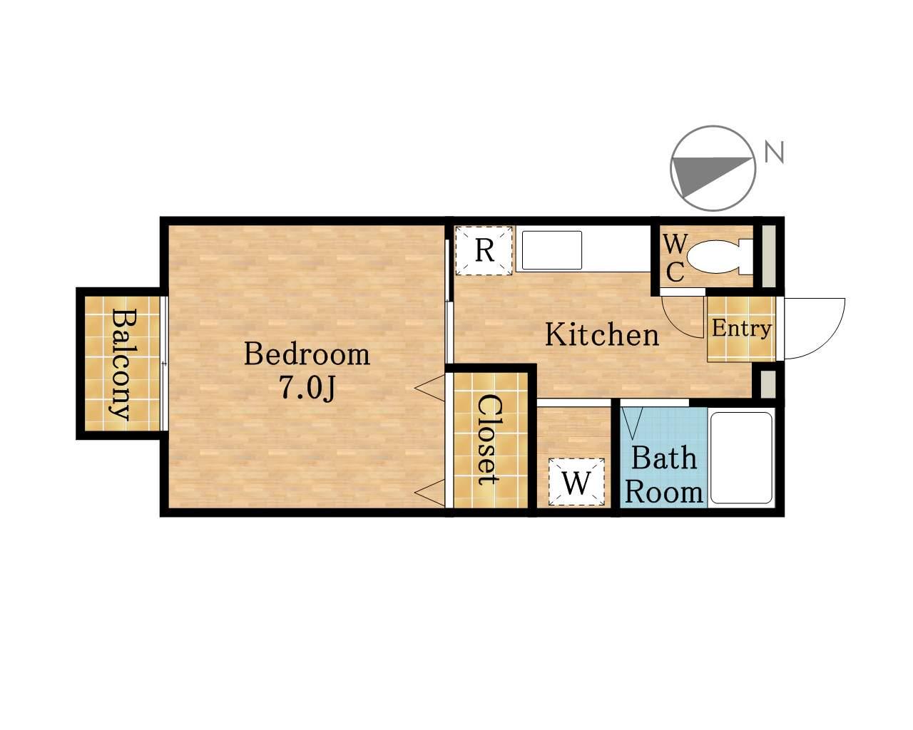 パセオ浦和(1K/3階)の間取り写真