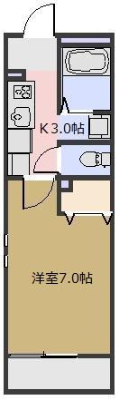 パン・ボヌール(1K/1階)の間取り写真