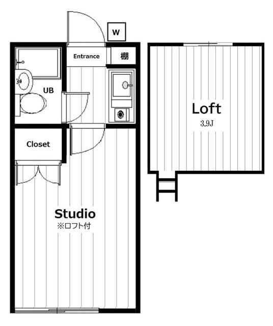 カルタス21戸田第5(1K/2階)の間取り写真