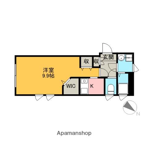 アビタシオン浦和別所(1K/1階)の間取り写真