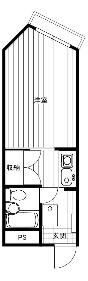 アマットハウス(1K/1階)の間取り写真