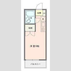 未来館西浦和(ワンルーム/2階)の間取り写真