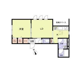 メゾンミニヨン(1LDK/1階)の間取り写真