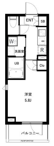 アーバンパーク北戸田(1K/2階)の間取り写真