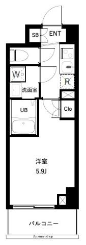 アーバンパーク北戸田(1K/2階)の間取り写真